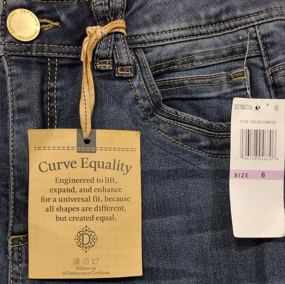 SOLD NWT Democracy Absolution Ankle Skimmer Jeans Women's 6 Dark Wash Soft Comfy - Picture 11 of 11